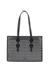 Small Mina Tote, &pound;650, Handbags, Black, Leather, Front view
